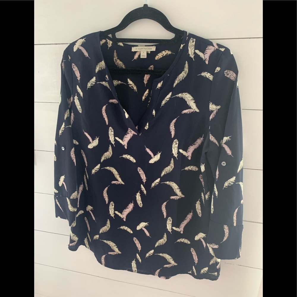 Feather floral blouse